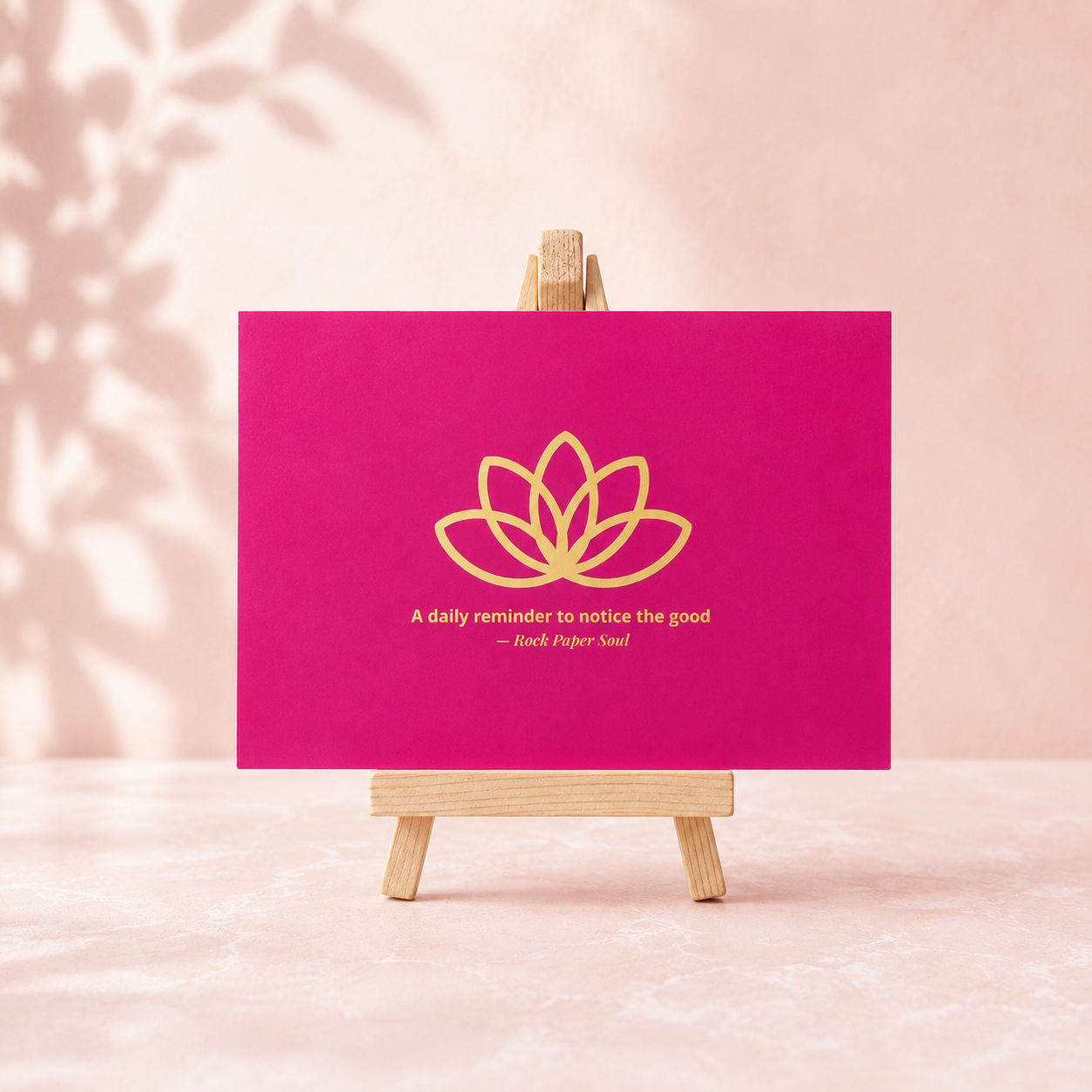 Happiness Daily Reminder Postcard & Stand